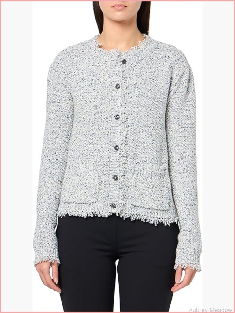 Marled Moss Cardigan - Button Front Long Sleeve Sweater